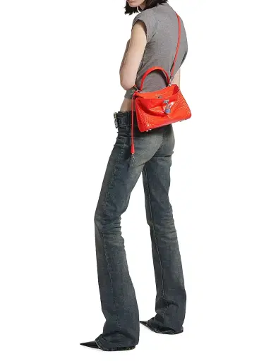 Balenciaga Women's Rodeo Crossbody Bag with Rhinestones | Thumbnail 2