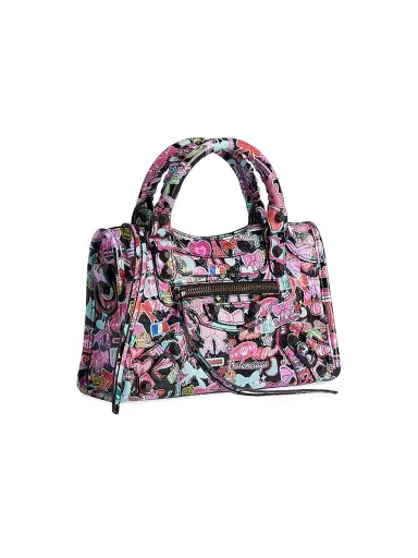 Balenciaga Women's Le City Top Handle Bag - Black Multicolor | Thumbnail 2