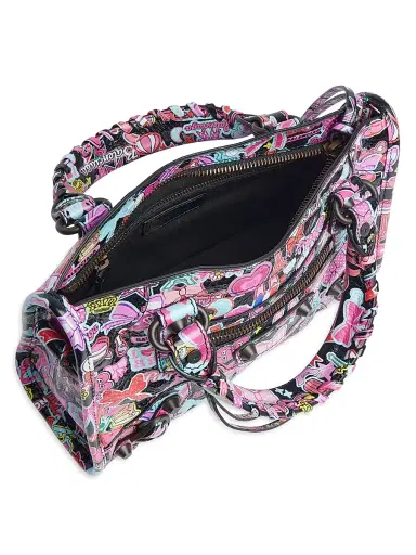 Balenciaga Women's Le City Top Handle Bag - Black Multicolor | Thumbnail 4