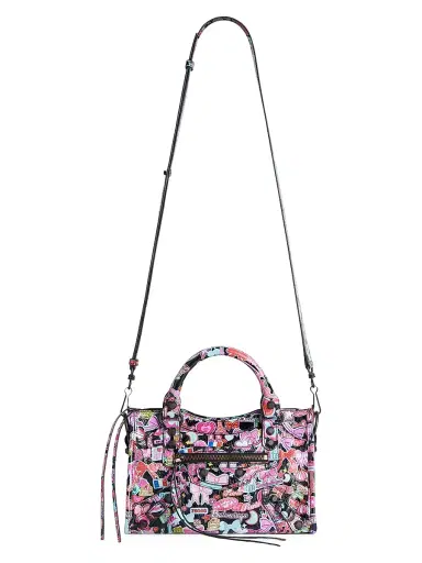 Balenciaga Women's Le City Top Handle Bag - Black Multicolor | Thumbnail 5