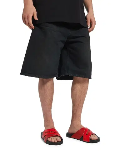 Balenciaga Men's Sporty Pool Slide Sandals - Black Red - Size 12 | Thumbnail 6 Balenciaga Men's Sporty Pool Slide Sandals - Black Red - Size 12 | Thumbnail 6