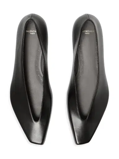 Balenciaga Women's Duchesse Ballerina Flats - Black - Size 8 | Thumbnail 2