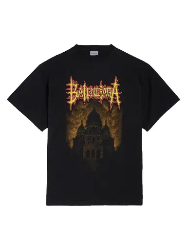 Balenciaga Men's Sacré Coeur Oversized T-Shirt | Thumbnail 1 Balenciaga Men's Sacré Coeur Oversized T-Shirt | Thumbnail 1