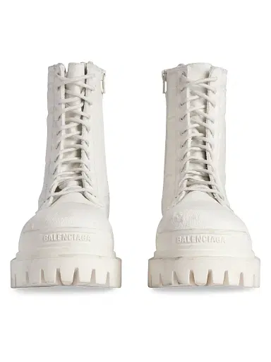 Balenciaga Men's Combat Strike Boots - White - Size 12 | Thumbnail 2
