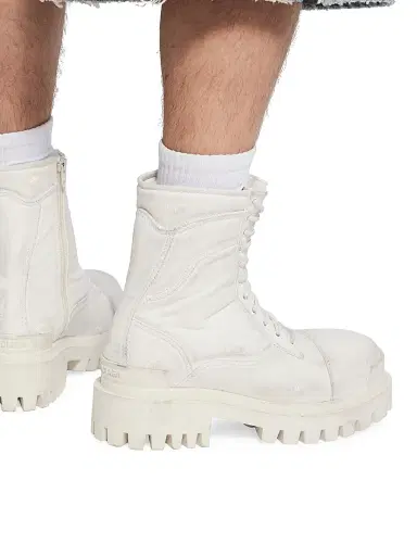 Balenciaga Men's Combat Strike Boots - White - Size 12 | Thumbnail 6