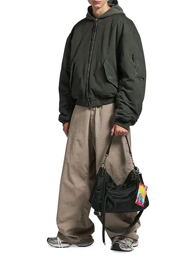 Men's Le City Moto Shoulder Bag - Black
