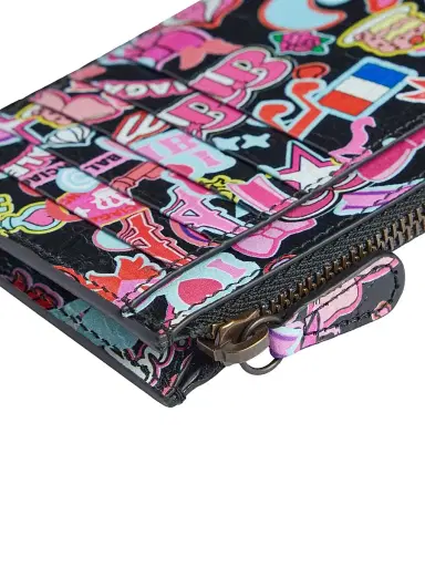 Balenciaga Women's Le City Long Coin and Card Holder - Multicolor Black | Thumbnail 4