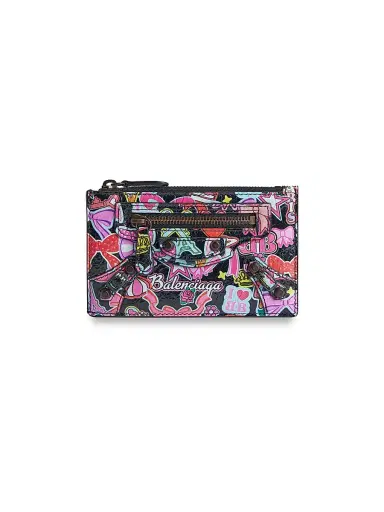 Balenciaga Women's Le City Long Coin and Card Holder - Multicolor Black | Thumbnail 1