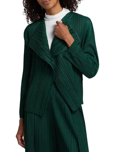 Pleats Please Issey Miyake Women's Plissé Pleats Cardigan | Thumbnail 3