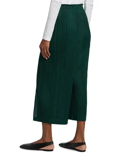 Pleats Please Issey Miyake Women's Plissé Pleats Crop Pants - Dark Green - Size Large | Thumbnail 5