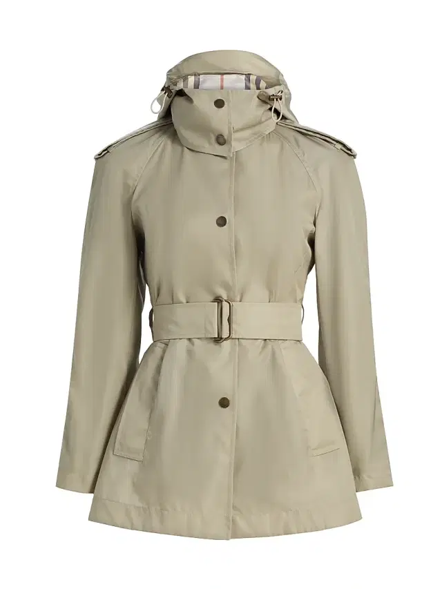 Burberry Women's Tilgate Belted Mini Trench Coat - Sparrow Beige
