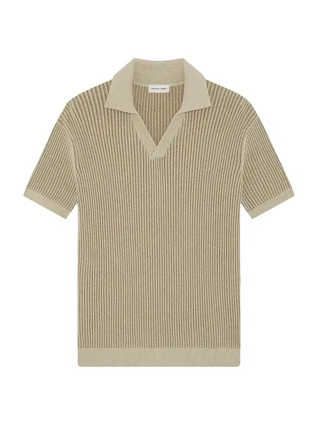 Men's Rino Cotton-Cashmere Polo Shirt - Beige