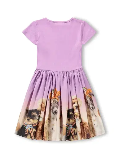 Molo Little Girl's & Girl's Cissa Ribbed Dog Print Dress - Beach Ready | Thumbnail 2