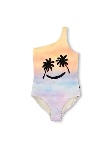 MOLO Little Girl's & Girl's Sunet Sequined Palm One-Shoulder Swimsuit | Thumbnail 1 MOLO Little Girl's & Girl's Sunet Sequined Palm One-Shoulder Swimsuit | Thumbnail 1