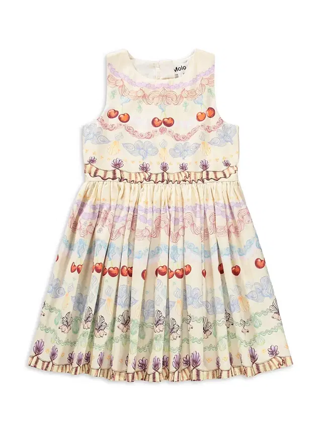 Little Girl's & Girl's Decorative-Print Cotton Dress - Fancy Pancy Cake