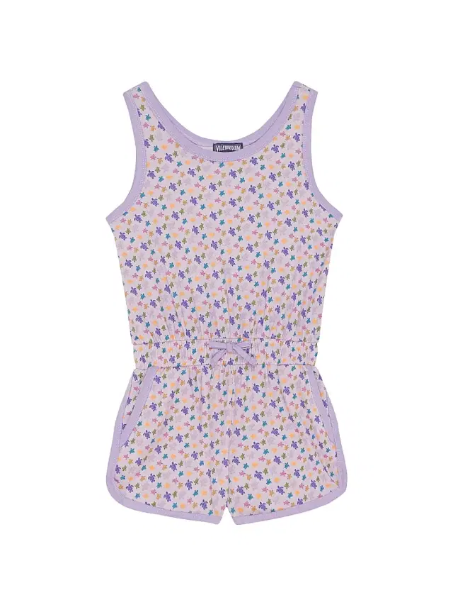 Vilebrequin Little Girl's & Girl's Micro Ronde Des Tortues Cotton Playsuit - Fluer
