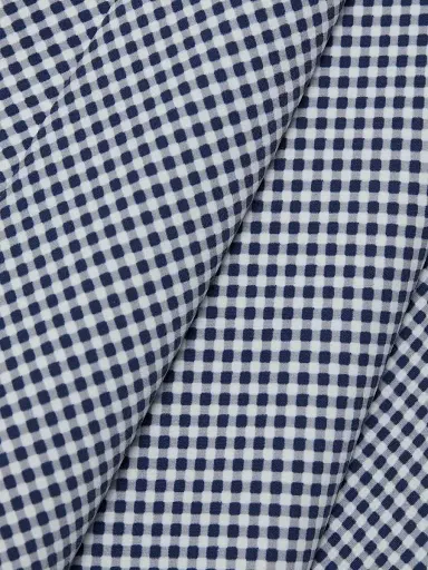 Chiara Boni La Petite Robe Women's Koha Flower Brooch Checkered Belted Midi-Shirtdress - Blu Notte Gingham - Size 8 | Thumbnail 7