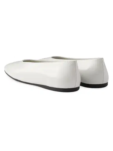 Prada Women's Brushed Leather Ballerinas - White - Size 11 | Thumbnail 2 Prada Women's Brushed Leather Ballerinas - White - Size 11 | Thumbnail 2