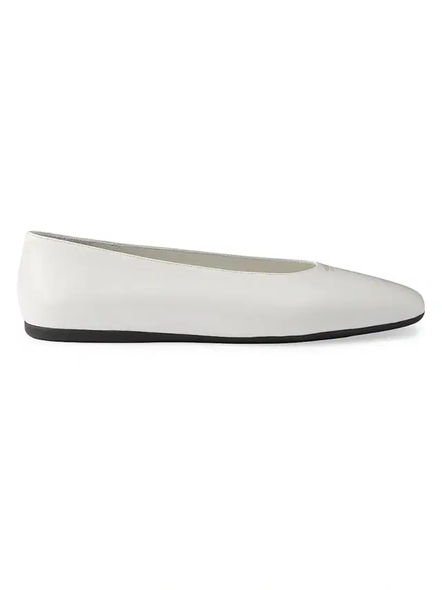 Prada Women's Brushed Leather Ballerinas - White