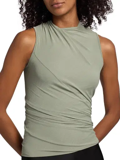 Rick Owens Women's Luna Jersey Wrap Top - Jade - Size 6 | Thumbnail 6