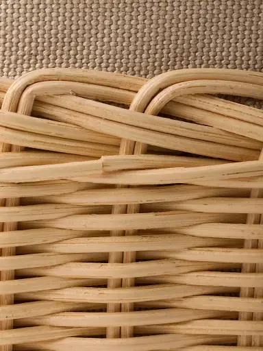Prada Women's Wicker and Canvas Bucket Bag - Beige | Thumbnail 6