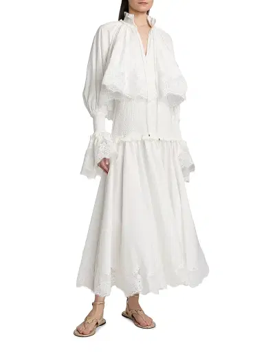 Zimmermann Women's Alchemy Poplin Maxi Dress - | Thumbnail 2