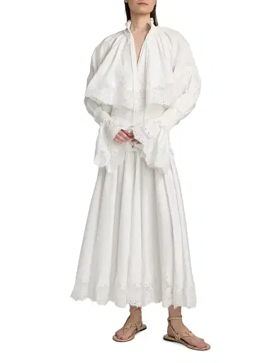 Zimmermann Women's Alchemy Poplin Maxi Dress - | Thumbnail 3