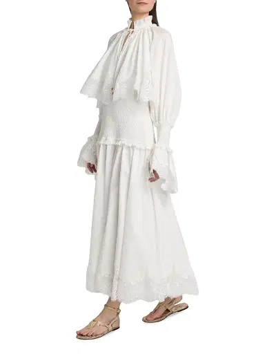 Zimmermann Women's Alchemy Poplin Maxi Dress - | Thumbnail 4