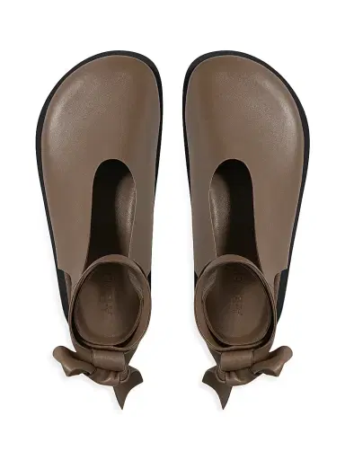 A.Emery Women's Marion Ankle Tie Clogs - Sable | Thumbnail 3