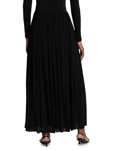 Zimmermann Women's Gathered Midi-Skirt - Black | Thumbnail 5 Zimmermann Women's Gathered Midi-Skirt - Black | Thumbnail 5