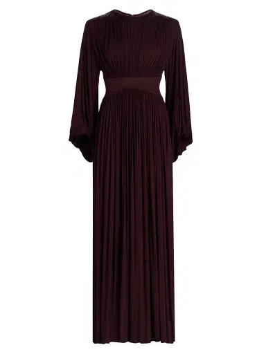 Zimmermann Women's Luna Billow Pleated Maxi Dress - Mahogany | Thumbnail 1 Zimmermann Women's Luna Billow Pleated Maxi Dress - Mahogany | Thumbnail 1