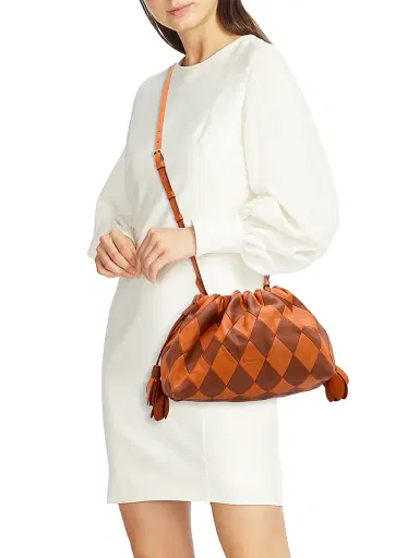 Zimmermann Women's Cloud 91 Medium Leather Clutch - Tangerine Pecan | Thumbnail 2