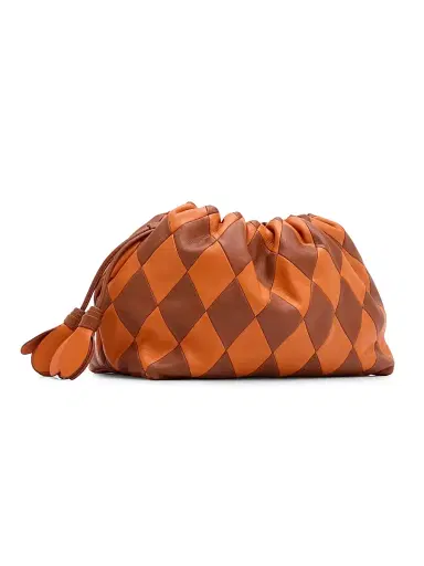 Zimmermann Women's Cloud 91 Medium Leather Clutch - Tangerine Pecan | Thumbnail 3