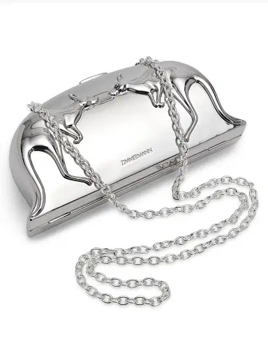 Zimmermann Women's Rapture Kangaroo-Motif Metallic Clutch | Thumbnail 7