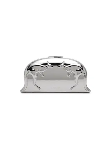 Zimmermann Women's Rapture Kangaroo-Motif Metallic Clutch | Thumbnail 1