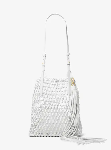 Michael Kors Collection Loli Macramé Shoulder Bag in White - One Size by Michael Kors Collection | Thumbnail 12 Michael Kors Collection Loli Macramé Shoulder Bag in White - One Size by Michael Kors Collection | Thumbnail 12