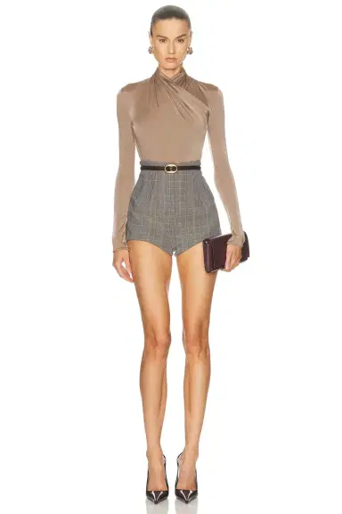 Mugler High Waist Cigarette Short | Thumbnail 5 Mugler High Waist Cigarette Short | Thumbnail 5