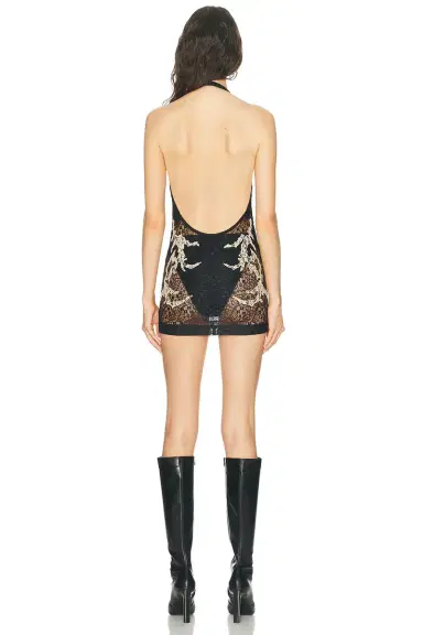 HAELO Feather Lace Mini Dress | Thumbnail 3