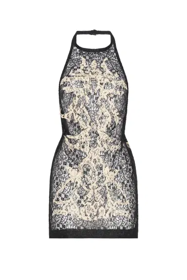 HAELO Feather Lace Mini Dress | Thumbnail 4