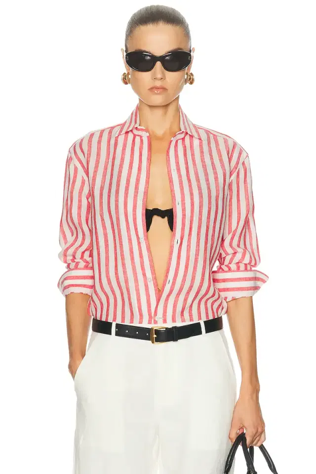 Ralph Lauren Collection Capri Long Sleeve Button Front Shirt