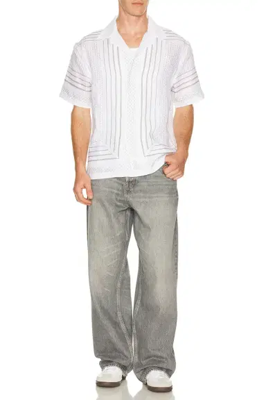 REIGNING CHAMP Linen Arena Standard Camp Shirt | Thumbnail 5