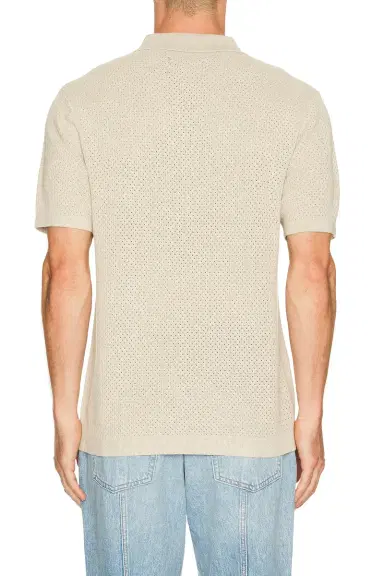 REIGNING CHAMP Cotton Linen Victor Polo | Thumbnail 4 REIGNING CHAMP Cotton Linen Victor Polo | Thumbnail 4