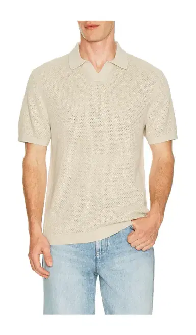 REIGNING CHAMP Cotton Linen Victor Polo | Thumbnail 1 REIGNING CHAMP Cotton Linen Victor Polo | Thumbnail 1