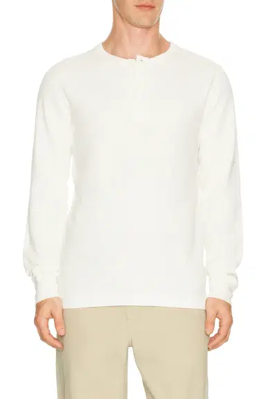 REIGNING CHAMP Lightweight Waffle Standard Henley | Thumbnail 3 REIGNING CHAMP Lightweight Waffle Standard Henley | Thumbnail 3