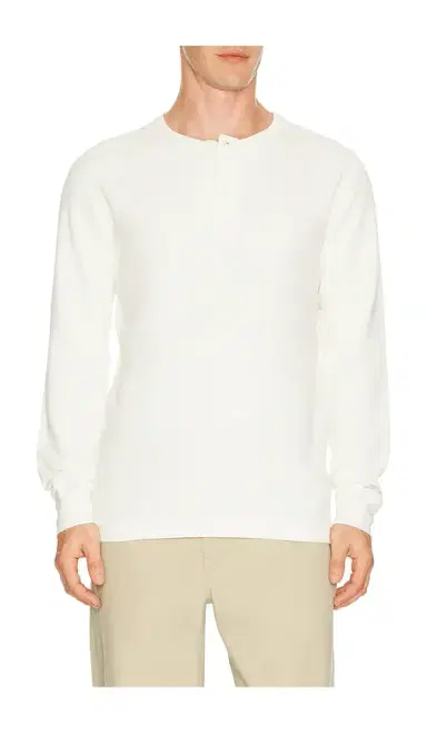 REIGNING CHAMP Lightweight Waffle Standard Henley | Thumbnail 1 REIGNING CHAMP Lightweight Waffle Standard Henley | Thumbnail 1