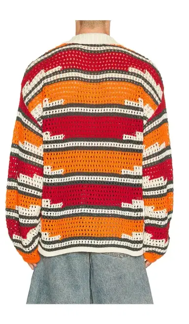 Daily Paper Kente Stripe Knit Polo | Thumbnail 2