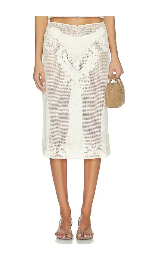 L'Academie Fallon Midi Skirt