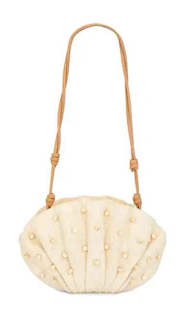 POOLSIDE The Origami Beaded Scallop Clutch | Thumbnail 1 POOLSIDE The Origami Beaded Scallop Clutch | Thumbnail 1