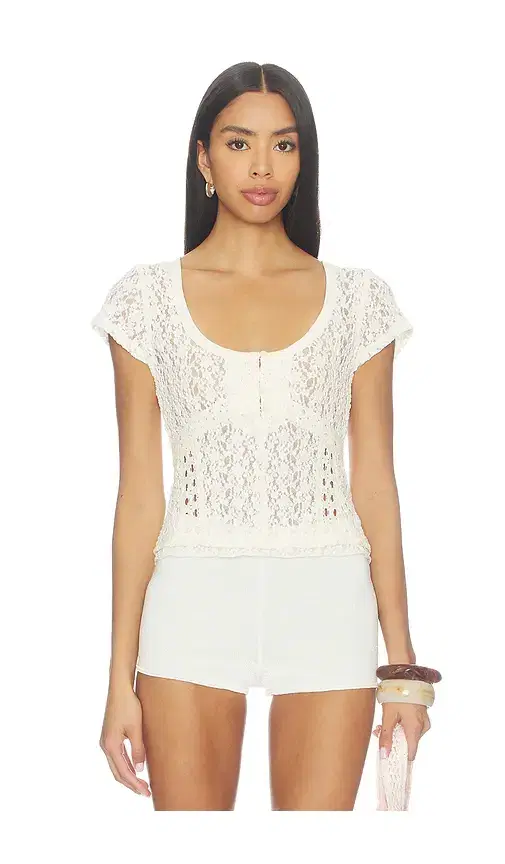 Free People Claro Short Sleeve Tee