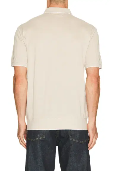 Polo Ralph Lauren Short Sleeve Jacquard Pique Johnny Collar Polo | Thumbnail 4 Polo Ralph Lauren Short Sleeve Jacquard Pique Johnny Collar Polo | Thumbnail 4